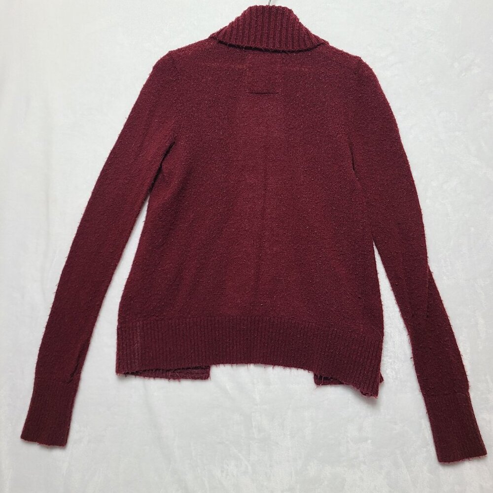 Abercrombie & Fitch Womens Maroon Red Cardigan Sweater Size S Wool Blend - Picture 4 of 7